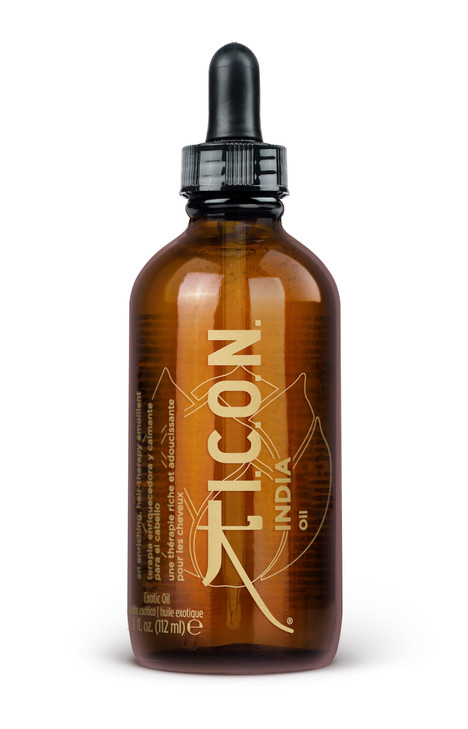 I.C.O.N. India Hair Oil for Dry Hair, Enriching Emollient, Adds Strength, Manageability and Shine, Helps Repairing and Maintaining Hair Quality, 4 Fl