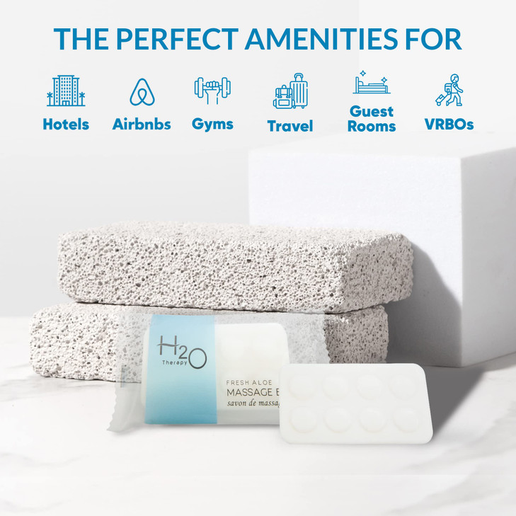 Travel Size Hotel Bar Soap 100 Count 1 oz Massage Bars Guest Amenities for Hotels Vacation Rentals and Short Term Rentals Paraben Free Green Tea Scen