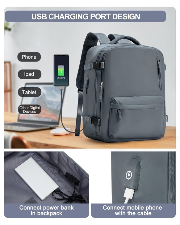 VGCUB Lightweight Travel Backpack for Women Men,Carry on Backpack Flight Approved Luggage,Water Resistant Laptop College Work Backpack Personal Item