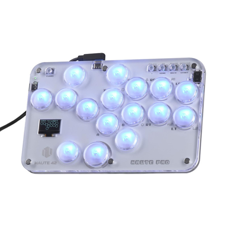 Haute42 Leverless Controller Arcade Stick: S16 Leverless Controller with Kailh Crystal Low-Profile Switches,Leverless Arcade Controller Street Fight