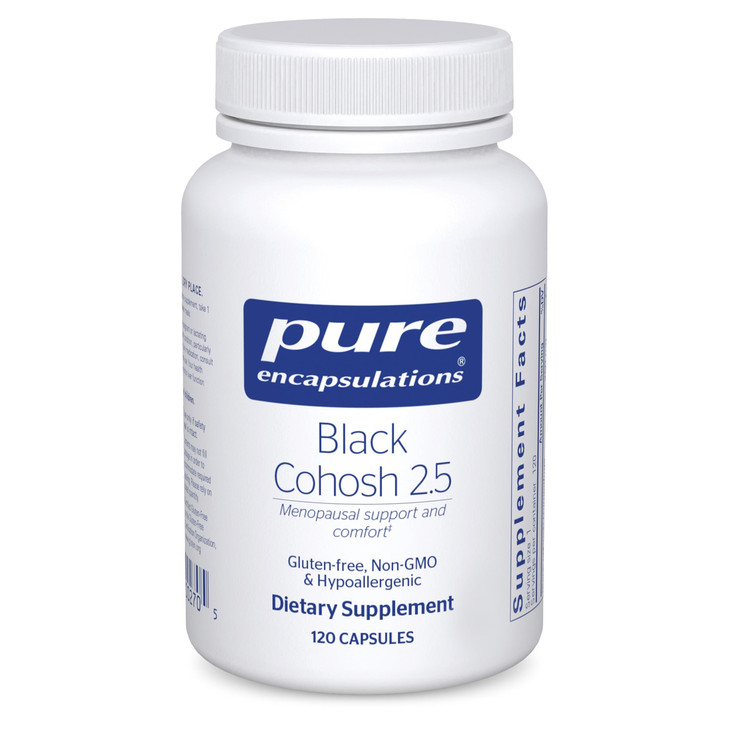 Pure Encapsulations Black Cohosh 2.5 | Hypoallergenic Supplement to Offer Support During Menopause* | 120 Capsules