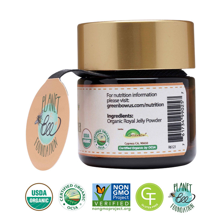Greenbow Royal Jelly Powder 100% USDA Certified Organic Royal Jelly, Non-GMO, Gluten Free Royal Jelly, Freeze Dried  One of The Most Nutrition Pack