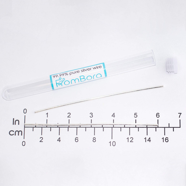 Colloidal Silver | Pair of Pure Silver Wire 99.99% | Certificate | 9999 | 12 Gauge 6 | FromBora Colloidal Silver Generator Wire