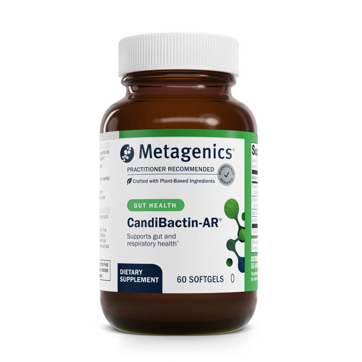 Metagenics CandiBactin-AR - Oregano & Thyme Essential Oils with Sage & Lemon Balm - Supports Digestive Health, Microbial Balance & GI Comfort - Enter