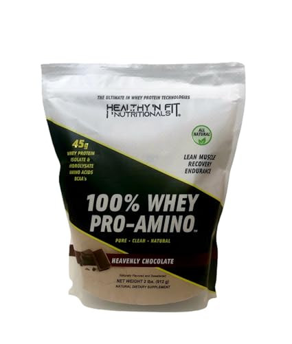 Healthy N Fit 100% WHEY PRO-AMINO v2.0-Chocolate (2lb): 100% Whey Protein PLUS Peptides From Americas #1 Brand in Supplements, Technology and Purit