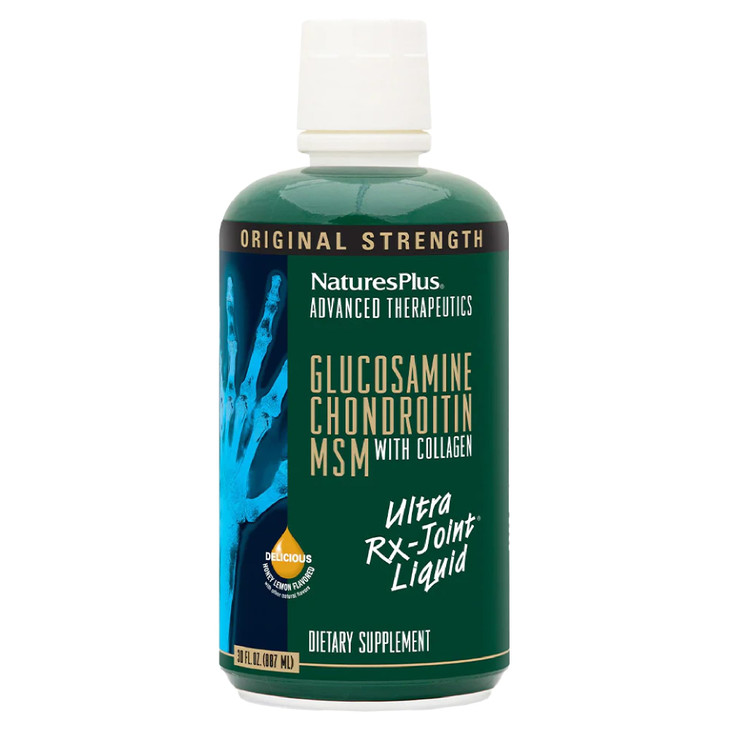 Natures Plus Ultra Rx-Joint Liquid, Honey Lemon - 30 fl oz - Supports Healthy Joint Function - with Glucosamine, Chondroitin & MSM - Gluten Free - 30