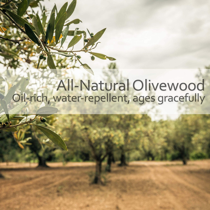 Redecker Maple Pin Oval Wooden Hairbrush with Oiled Olive Wood Handle, 8-1/2-Inches