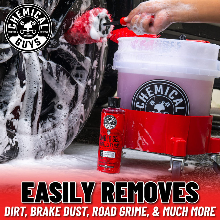 Chemical Guys Diablo Gel Oxygen Infused Foam Wheel & Rim Cleaner, Concentrated Car Wheel Cleaner Safe on All Finishes, Removes Brake Dust, Dirt, Grim