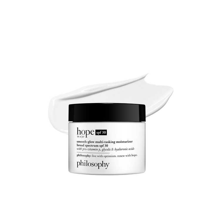 philosophy hope in a jar smooth-glow multi-tasking face moisturizer + spf 30 - with pro-vitamin P, glycolic acid & hyaluronic acid - provides deep &