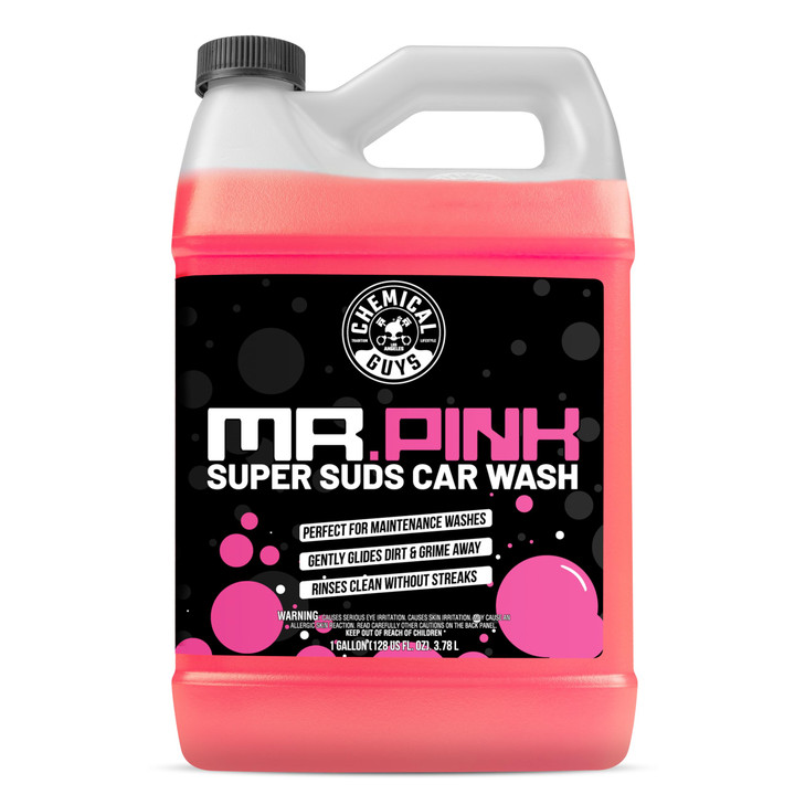 Chemical Guys Mr. Pink Car Wash Soap - 128 oz Super Suds Foaming Car Wash Soap for Cannon, Blaster, or Bucket Washing - pH Balanced, Safe on Wax, Sea