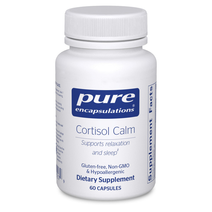 Pure Encapsulations Cortisol Calm - Supports Cortisol Health & Relaxation - Contains Ashwagandha & L-Theanine - Restful Sleep - 60 Capsules