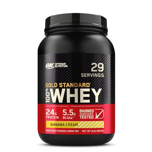 Optimum Nutrition Gold Standard® 100% Whey, Banana Cream, 2 lbs (907 g)