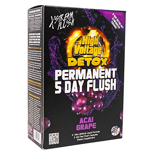 High Voltage Permanent 5 Day Flush Acai Grape Detox Kit