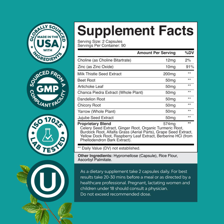 Natures Craft Liver Cleanse Detox & Repair 180 Capsules - Herbal Liver Support Milk Thistle Supplement - Silymarin Milk Thistle Supplements with Dand