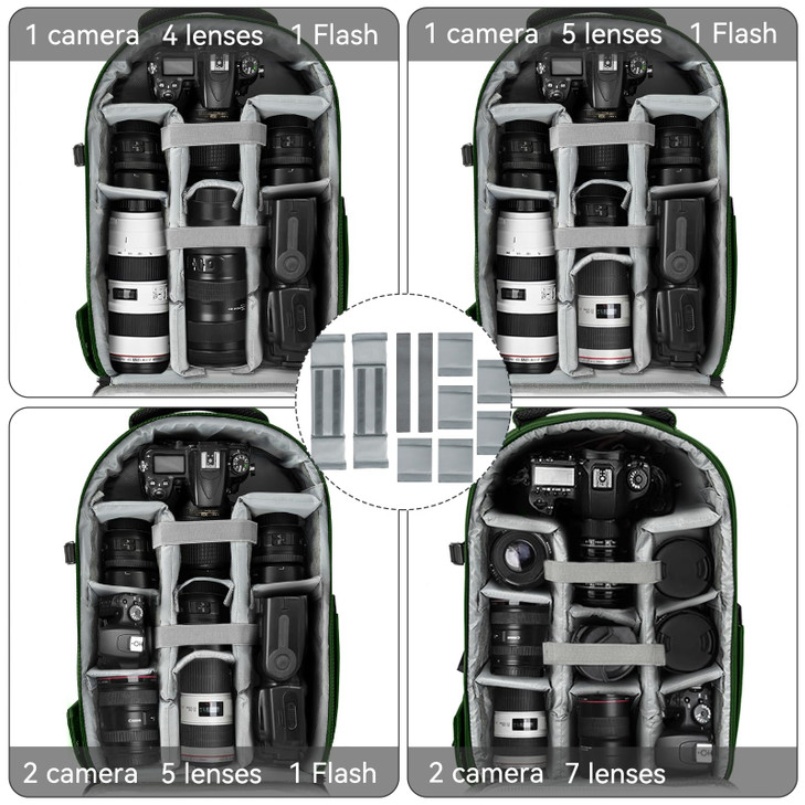 TORIBIO Camera Backpack, Hardshell DSLR Photography Camera Bag, Waterproof Hard Shell Camera Case with Tripod Holder & 15.6" Laptop Compartment Compa