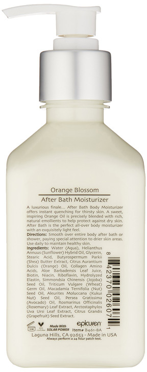 epicuren DISCOVERY Orange Blossom After Bath Body Moisturizer, 8 oz.