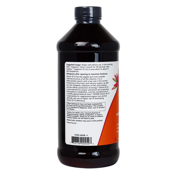 NOW Foods - Ultra B-12 Liquid Cellular Energy Boost 5000 mcg. - 16 oz. (2-Pack)