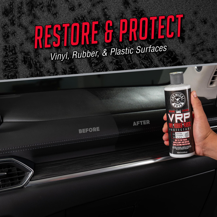 Chemical Guys VRP Vinyl, Rubber, and Plastic Dressing - Tire Dressing, Non-Greasy, Dry-to-the-Touch Shine for Tires, Trim, and More, Safe for Cars, T