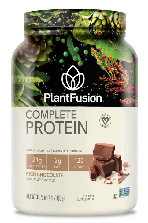 PlantFusion Complete Vegan Protein Powder - Plant Based With BCAAs, Digestive Enzymes and Pea Protein - Keto, Gluten Free, Soy Free, Non-Dairy, No Su