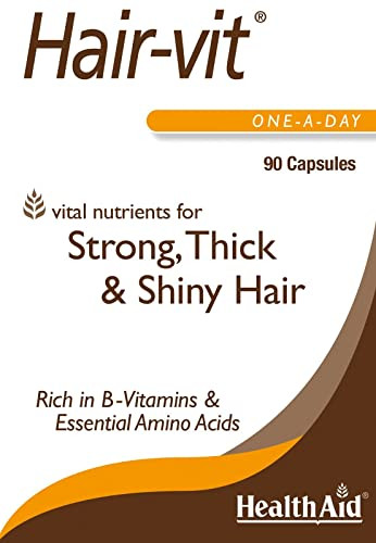Hair VIT Hair Growth Supplement  90 Capsules, Once Daily Formula with B-Complex Vitamins, Biotin, Amino Acids & Nutrients for Healthy, Strong, Fulle