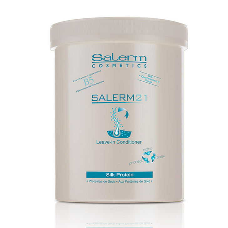 SALERM - Instant Hair Conditioner 21 Silk Protein - 1000 ml - Leave-In or Rinse-Out Conditioner - with Silk Proteins - Heat Protector and Hydrating