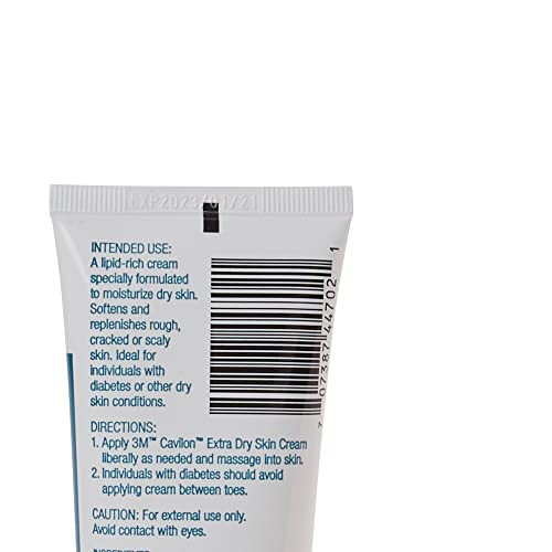 3M Cavilon Cream for Extra Dry Skin, Scented, Contains Glycerin/Dimethicone, 12 Count