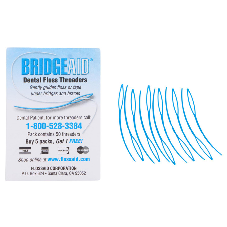Floss Aid TDPS Bridge Aid Dental Floss Threader (Pack of 1000)
