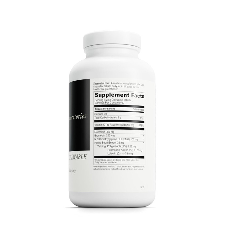 DAVINCI Labs Aller-DMG Chewable - Immune Health Support, Histamine Aid & Respiratory Support* - Orange Cream Flavor - 120 Chewable Vegetarian Tablets