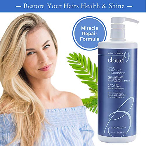 Brocato Cloud 9 Daily Restoring Conditioner, 32 oz | Miracle Repair Moisturizing & Revitalizing Rinse-Out Conditioner | Restores Damaged, Weak, Dry,