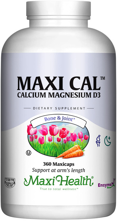 Maxi Health Calcium 1000 mg Supplement with Vitamin D3 (1000 IU) and Magnesium (500 mg) - Bone, Teeth and Joint Support for Men and Women - 360 Capsu