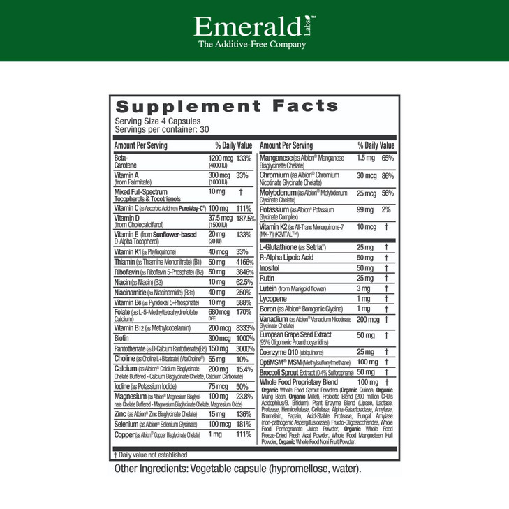 Emerald Labs Women's 45+ Clinical Multi - Multivitamin for Comprehensive Support, Bone & Heart Health* - Designed for Women 45+ - Gluten-Free & Veget