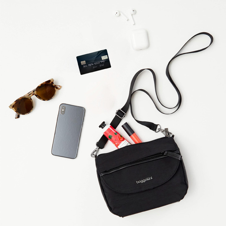 Baggallini womens 2.0 Pocket Crossbody 2 0 with RFID, Sterling Shimmer, One Size US