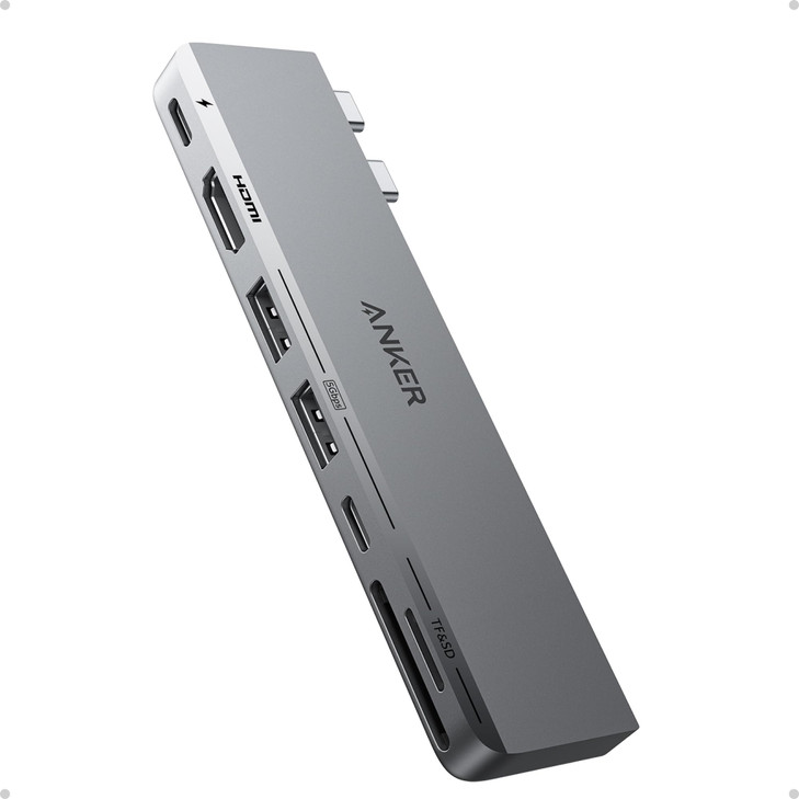 Anker USB C Hub for MacBook, 7-in-2 with 4K@60Hz HDMI, Compatible with Thunderbolt 4, 1 Type C and 2 USB A Data Ports for MacBookPro 13 Inch, MacBook
