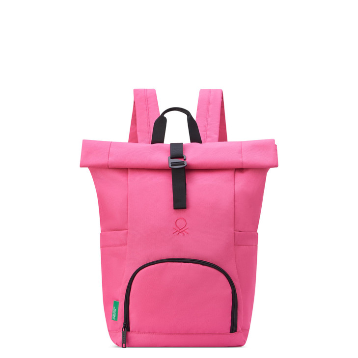 United Colors of Benetton Be Rolltop Laptop Backpack, Pink