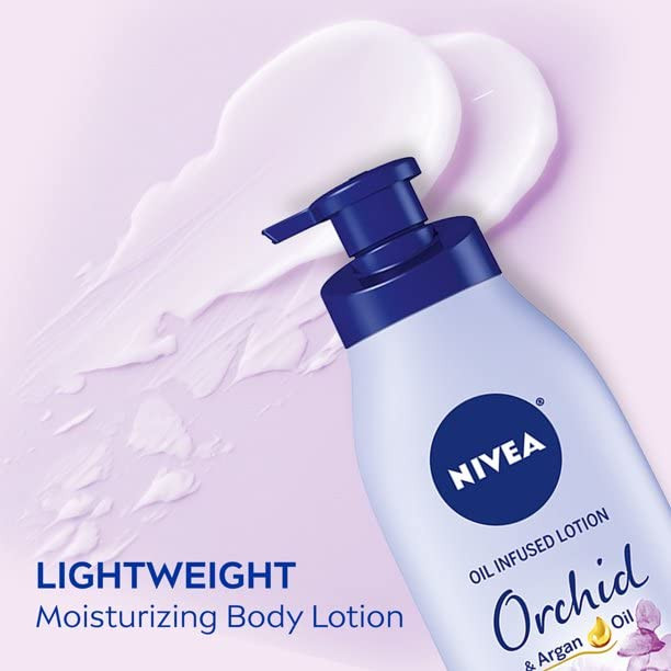 Nivea Oil Infused Orchid & Argan Oil Body Lotion, 16.9 fl oz (Pack of 2)