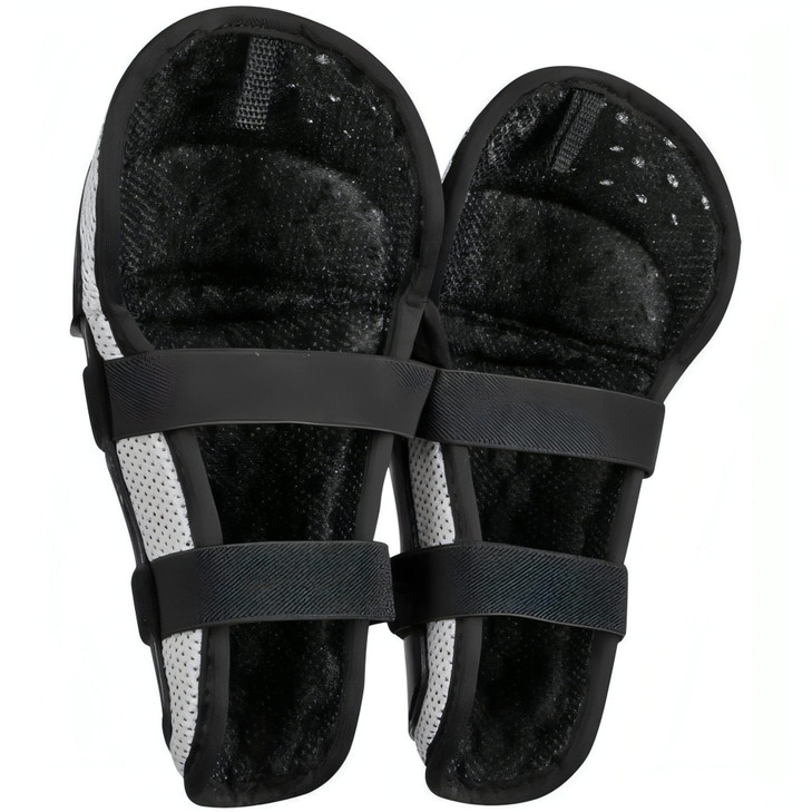 Fox Racing Youth Peewee Titan Motocross Dirt Bike Knee/Shin Pads, Black/Silver, One Size