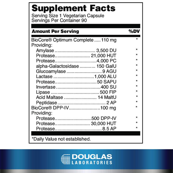 Douglas Laboratories G.I. Digest | Complete Enzyme Formula Including Gluten and Dairy Enzymes | 90 Capsules