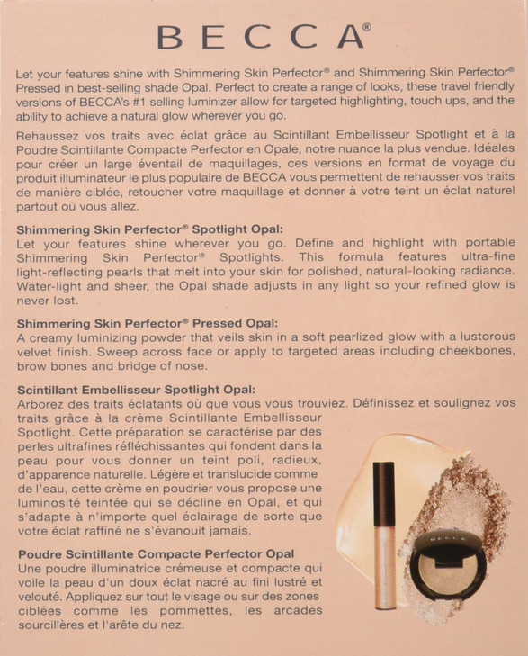 Becca 2 Piece Opal Glow On The Go Shimmering Skin Perfector Set, 1.2 Ounce