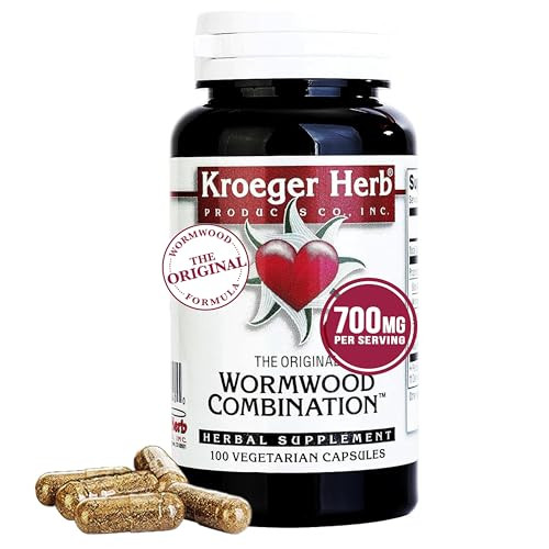 Kroeger Herb Products, Wormwood Herb Supplement Kit, Black Walnut, Clove, Quassia, Worm Wood Detox Cleanse - Capsules, Non-GMO, Gluten Free, No Prese