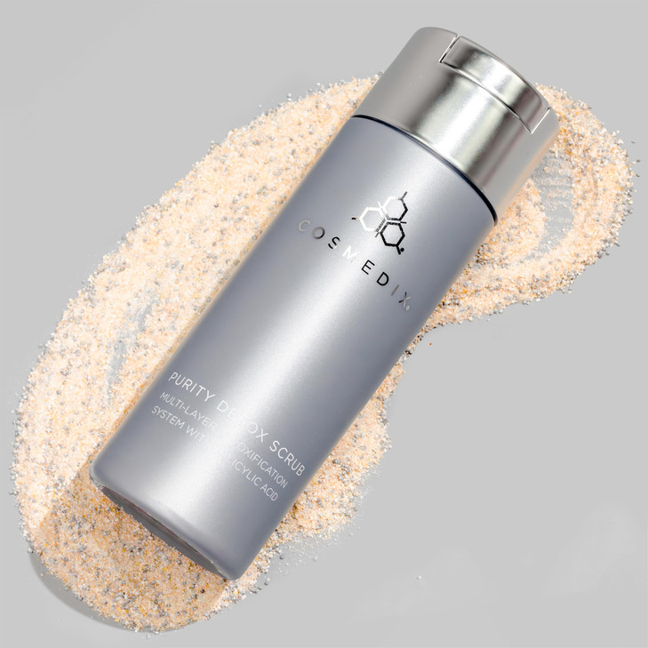 COSMEDIX Purity Detox Face Scrub - Gentle, Multi-Layer Facial Detox Treatment Exfoliates & Cleanses Skin of Dirt, Oil, Impurities & Clogged Pores - A