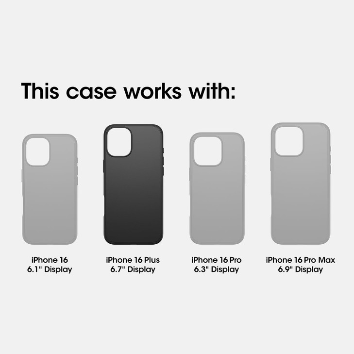 OtterBox iPhone 16 Plus Defender Series XT Clear Case - Dark Side (Single unit ships in polybag)