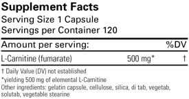 Karuna L-Carnitine 500 mg 120 Capsules