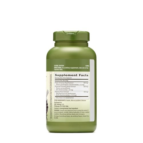 GNC Herbal Plus Triple Ginsa Supplement, Supports Vitality, 200 Servings