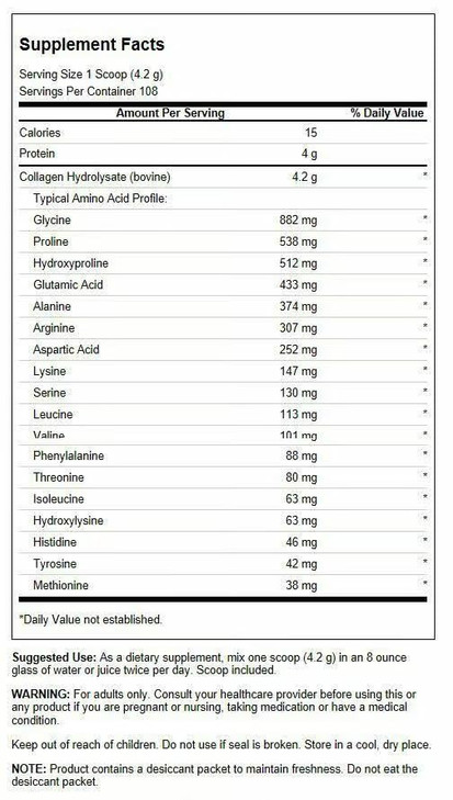 Swanson High Plains Collagen Hydrolysate Powder-Collagen Peptides Powder Supporting Hair, Skin, Nails, and Joint Health-Bioavailable Proteins Promoti