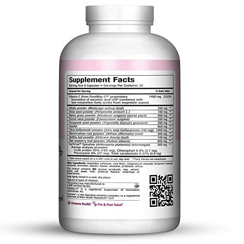 Maxi Health Lactation Pure & More - Mom's Favorite - Nursing Support - 270 Capsules - Kosher (LPM)