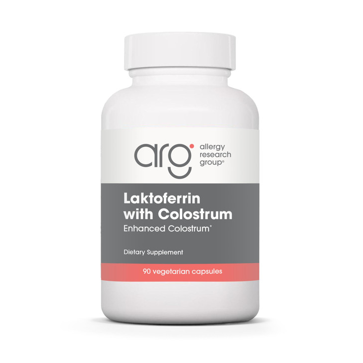 Allergy Research Group Laktoferrin with Colostrum Supplement - Lactoferrin, Bovine Colostrum, Immunoglobulin, Lysozyme, IgG, IGA, IgM, Vegetable Caps