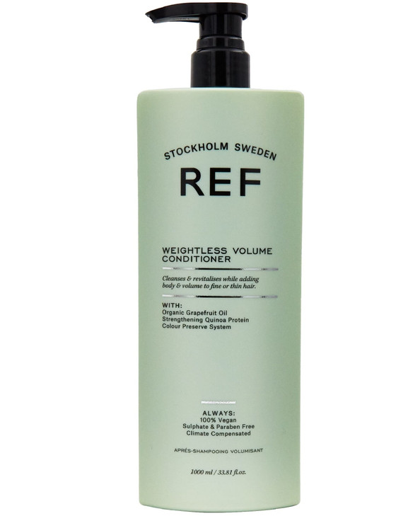 Ref Weightless Volume Conditioner 1000ml Light conditioner with natural extracts specially selected to protect, strengthen and detangle fine or thin