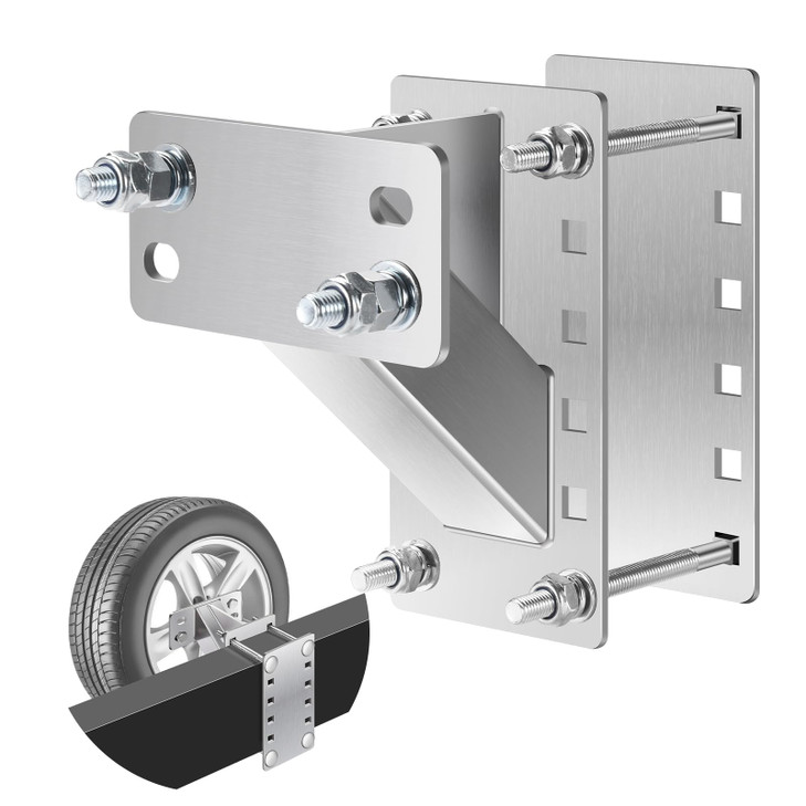 GADFISH Stainless Steel Spare Tire Carrier, Upgrade Spare Tire Mount Trailer Carrier Bracket, Fits 4 & 5 & 6 Lugs Trailer Wheels on 4", 4.5", 4.75",