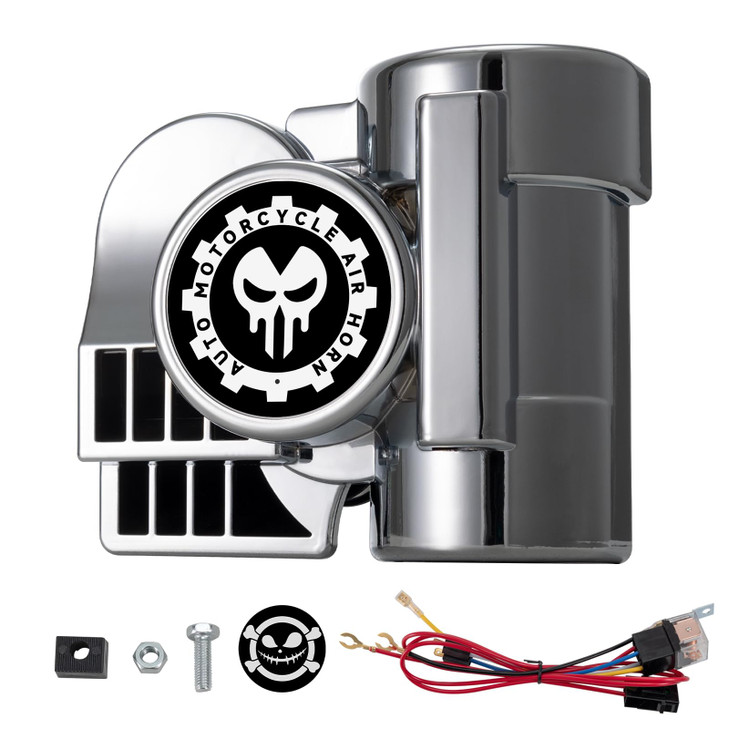 AOLIHAN 12V Snail Air Horn Train Horn for Motorcycle,Super Loud Air Horn Kit with Truck and Car, Motorbike Compatible - 150DB Train Sound for Boats &