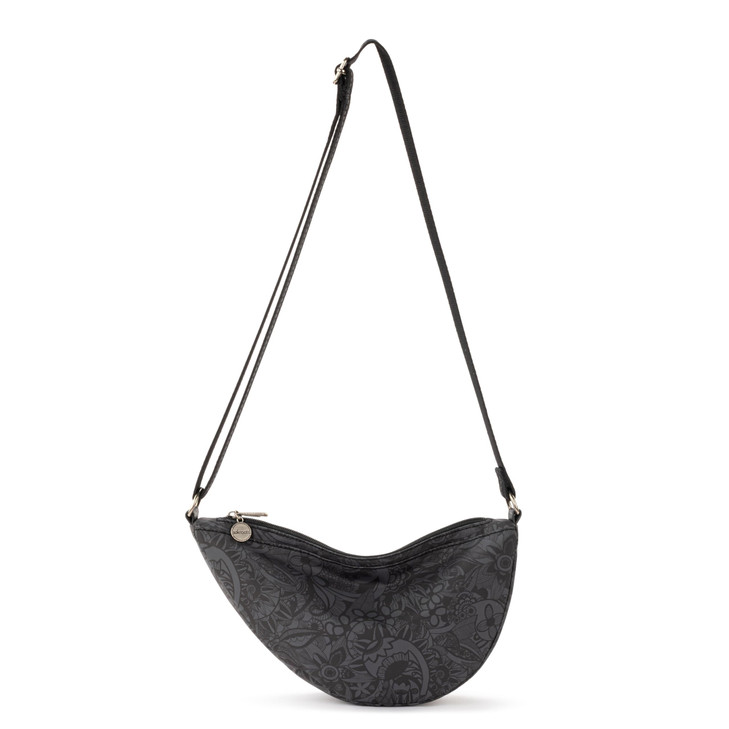 Sakroots Tess Sling in Eco Twill, Adjustable Crossbody Strap, Black Spirit Desert